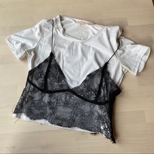 Layed lace crop top
